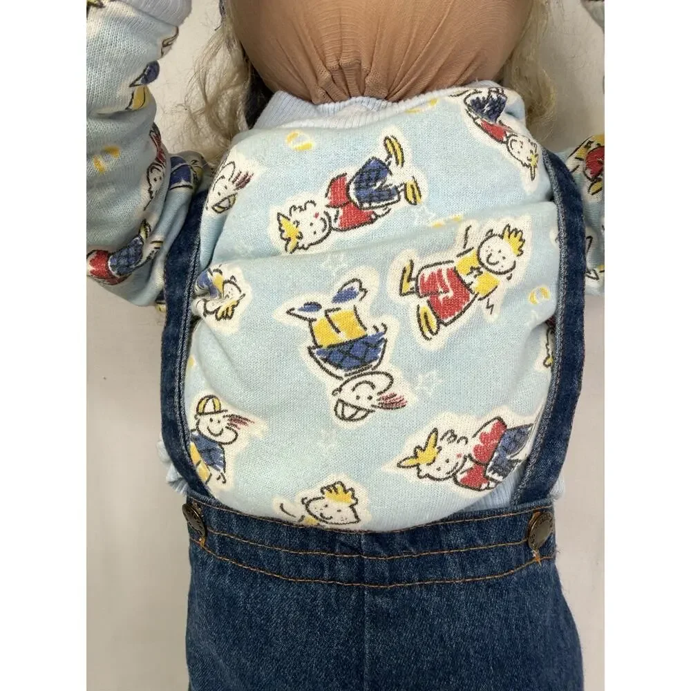 Vintage 90s Time Out Doll Hide and Seek Corner Kid Barney Sneakers Overalls Hat